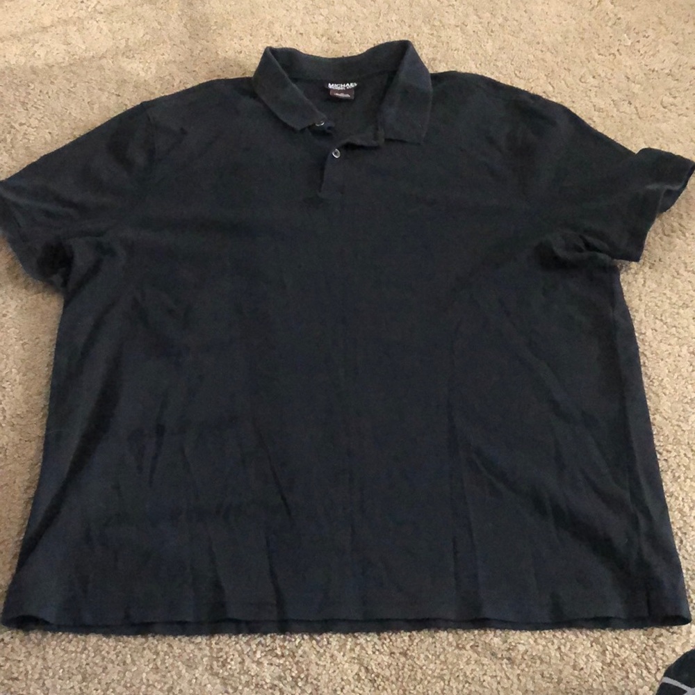 Black T-shirt polo quarter button extra large Michael kors